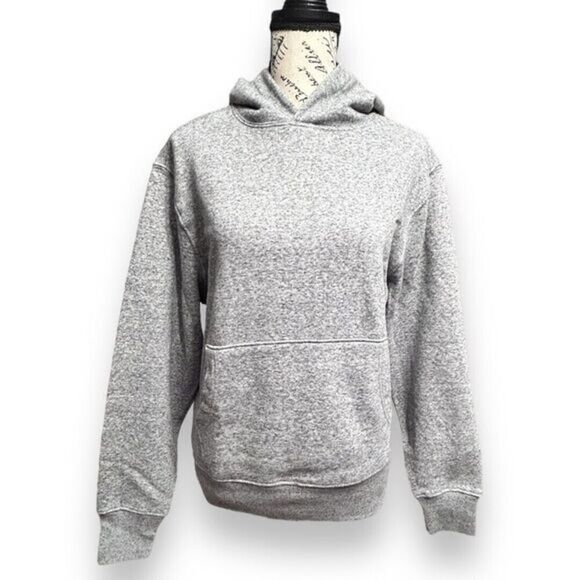 Old Navy XS Gray Fleece Hoodie Sweatshirt NWT Pullover Cotton Blend Cozy Warm - Picture 1 of 9